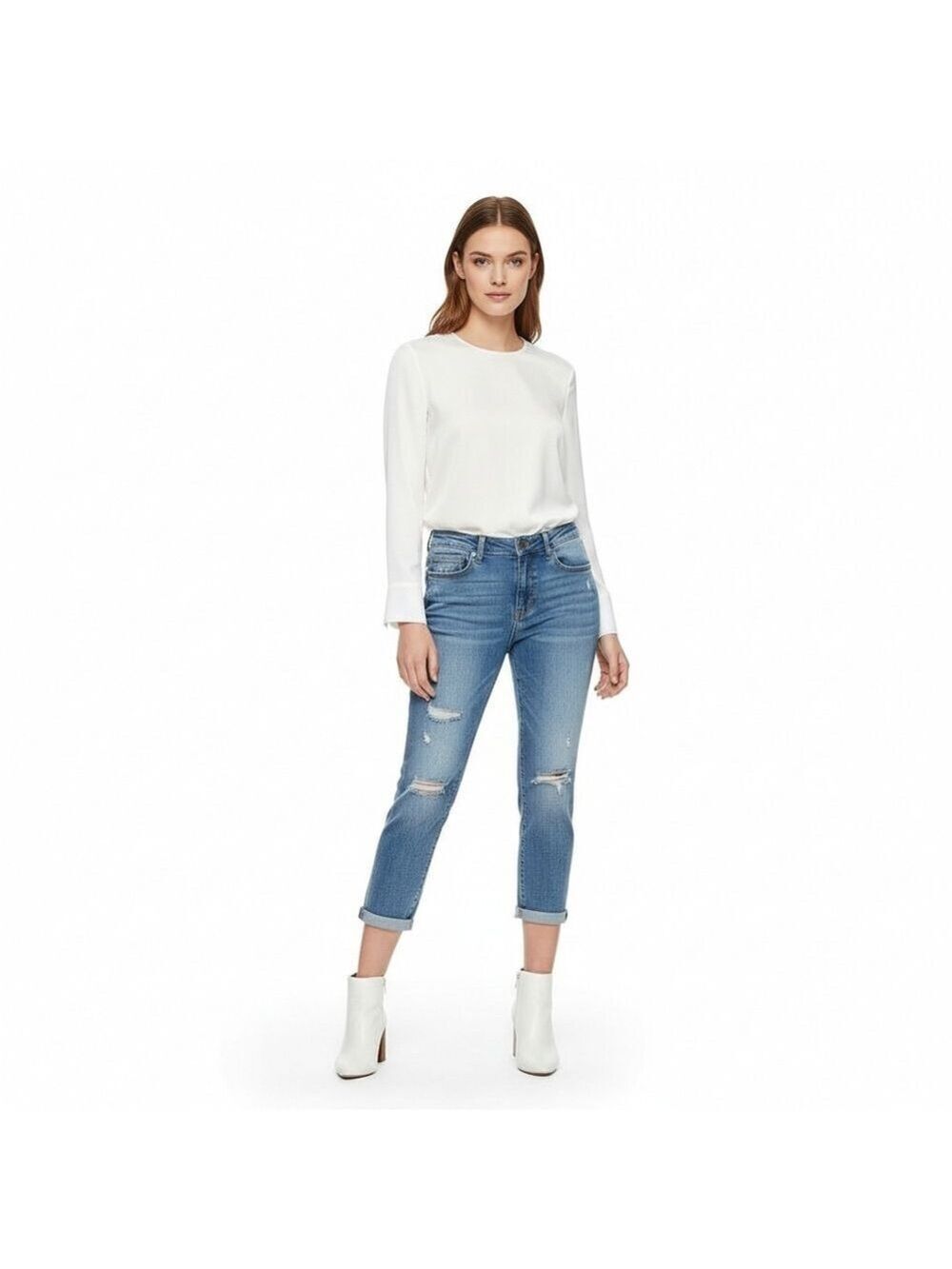 Judy Blue Distressed Capri Fit Jeans Size 31